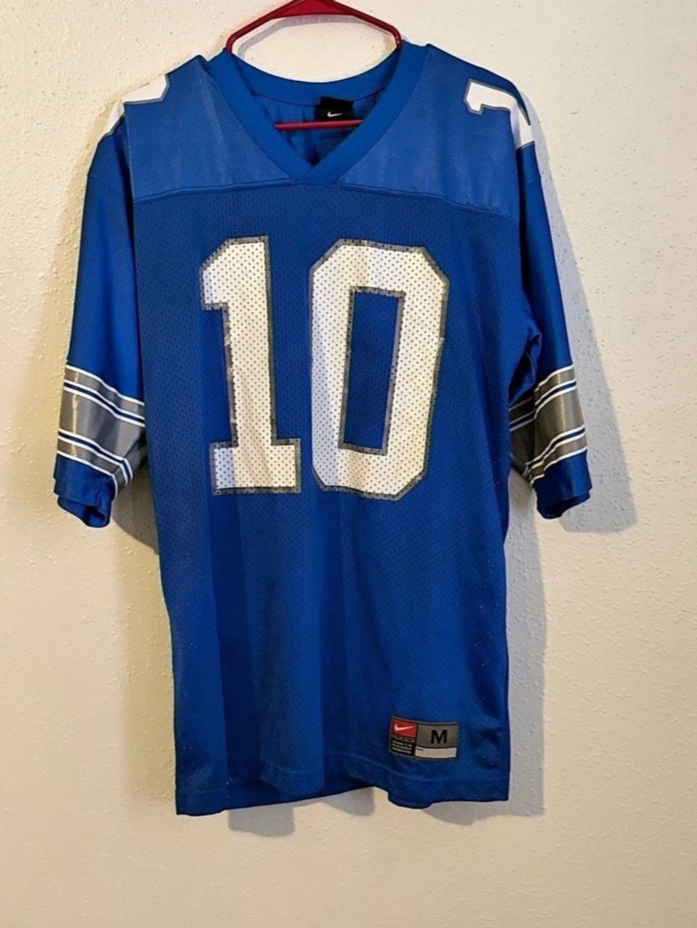 Vintage 90s Detroit Lions Charlie Batch #10 Jersey Adult Medium Nike